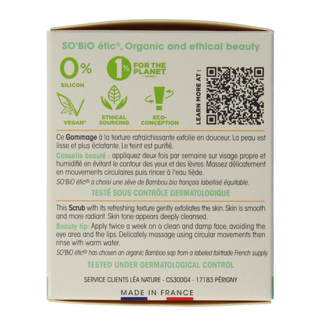 So Bio Etic Bamboo Głęboko oczyszczający i wygładzający peeling 50 Mililitrów