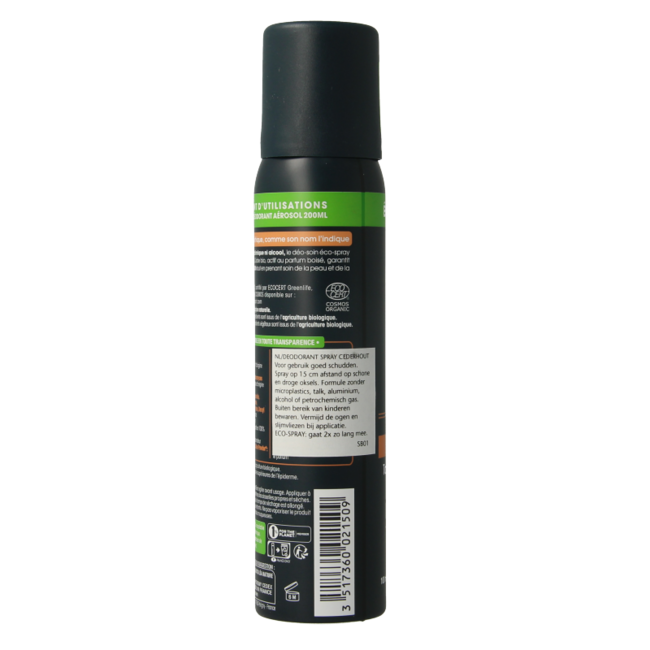 So Bio Etic Deospray dla mężczyzn Cedr 100 mililitrów