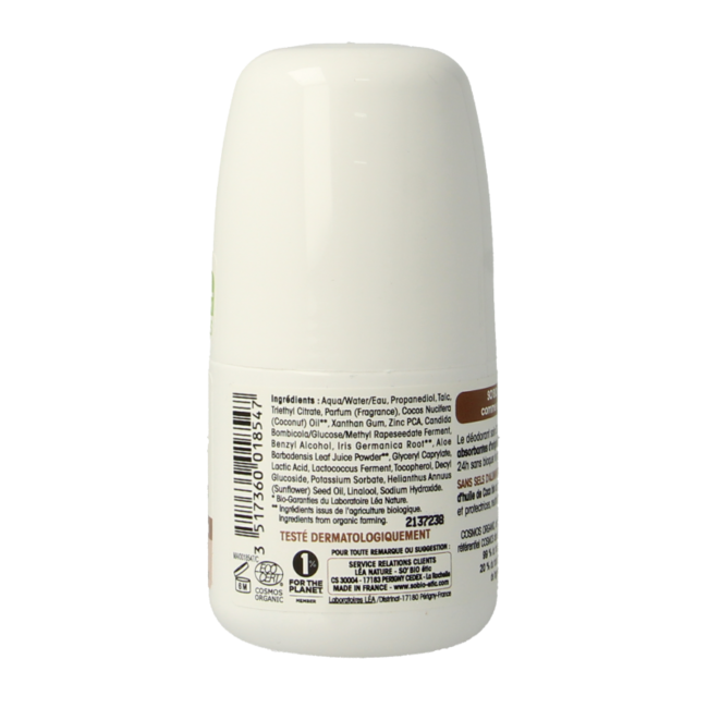 So Bio Etic Deodorant Roll-on Women Coconut Organic 50 Millilitres