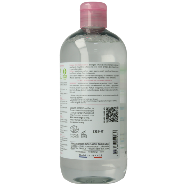 So Bio Etic Hydra Aloe Vera Mizellenwasser 500 Milliliter