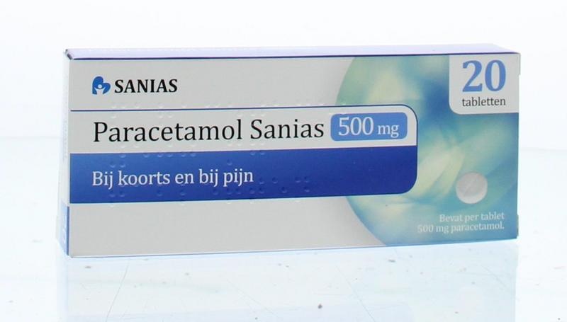 Sanias Paracetamol 500mg 20 Stuks