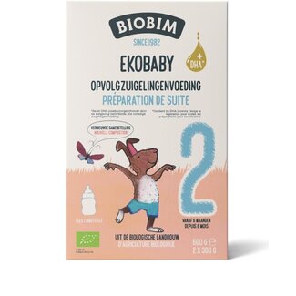 Biobim Leche de continuación ecológica Ekobaby 2 6+ meses 600 g