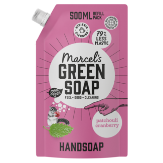 Marcel's Green Soap Marcel's Green Soap Handseife Patchouli & Cranberry Nachfüllpackung 500 Milliliter