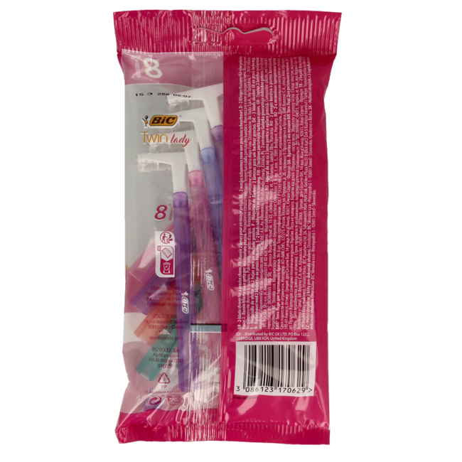 BIC Twin lady shaver pouch 8 8 unidades
