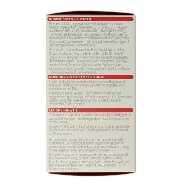 Elke dag basis 60 Tabletten