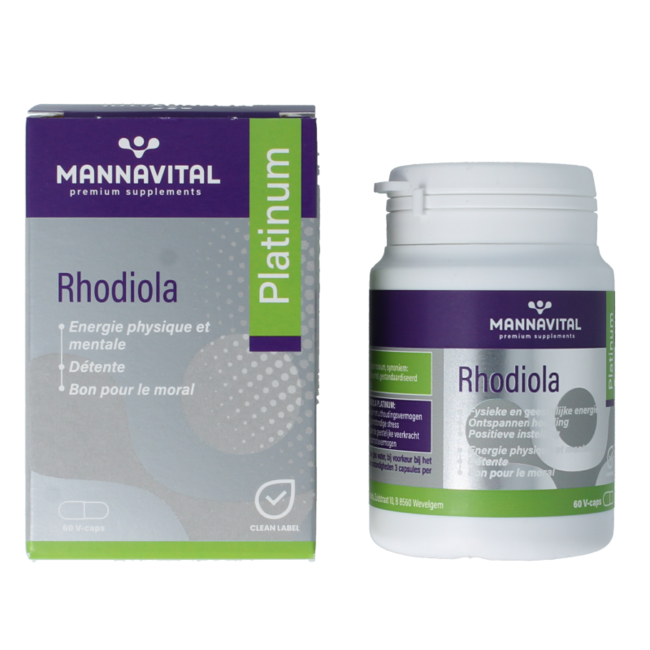 Mannavital Rhodiola platinum 60 Cápsulas vegetarianas