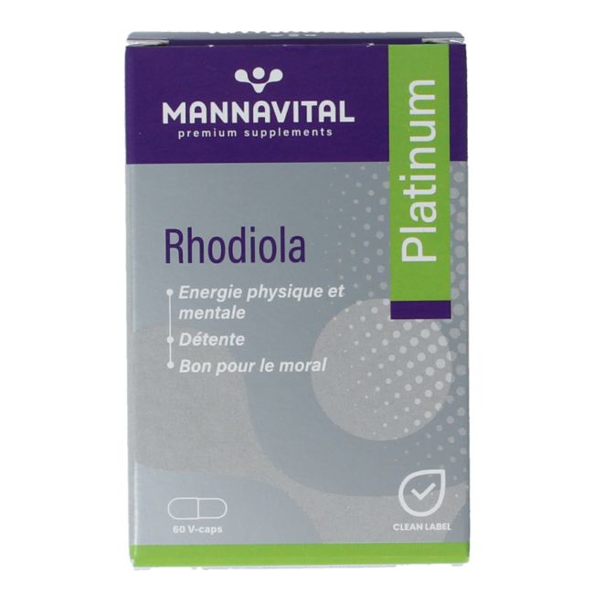 Mannavital Rhodiola platinum 60 gélules végétales