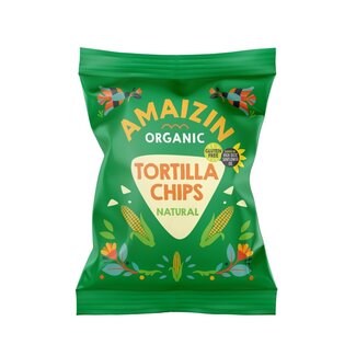 Amaizin Amaizin Tortilla chips natural organic 75 Gram