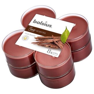Bolsius Bolsius True Scents maxi tealight old wood 8 pieces