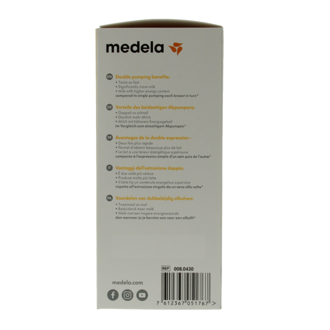 Kit Doppio per Tiralatte Symphony Medela PersonalFit™ PLUS, Taglia S, 1 Set
