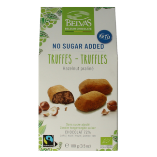 Belvas Belvas Trufas de praliné de avellana bio 100 Gramos