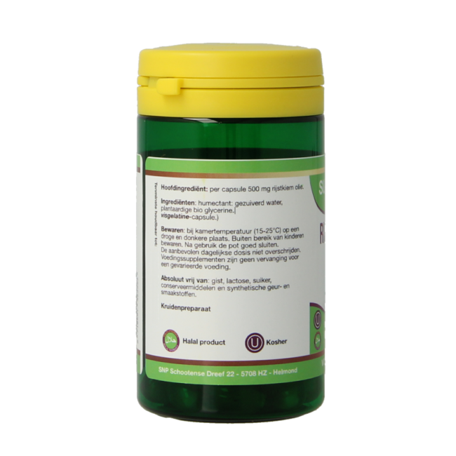 SNP Aceite de germen de arroz halal kosher 60 cápsulas