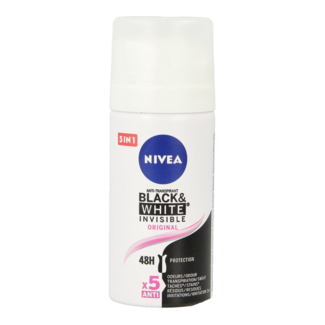 Nivea Desodorante en spray black & white invisible mini 35 mililitros