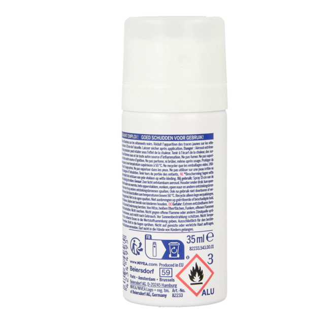Desodorante en spray black & white invisible mini 35 mililitros