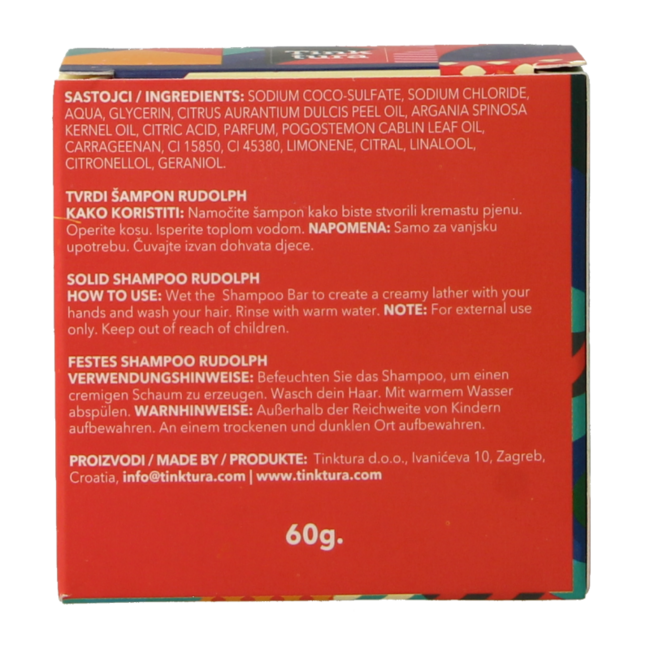 Tinktura Shampoo bar Rudolph/ Patchouli&Neroli 1 Stuks