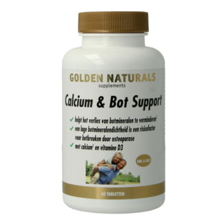 Golden Naturals Calcio y Apoyo Óseo 60 comprimidos