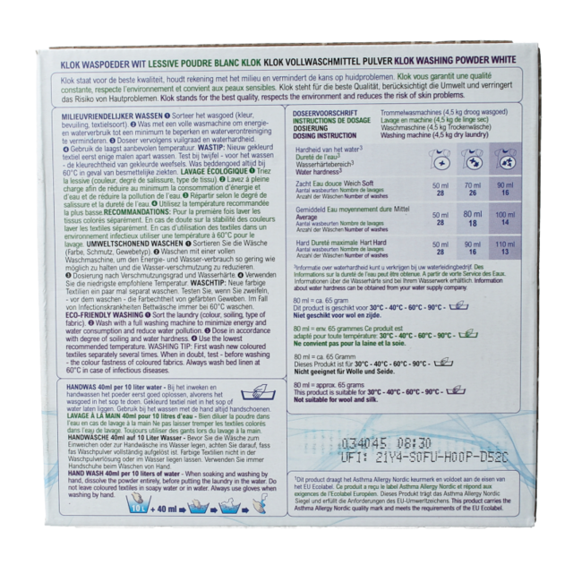 Washing powder white 1170 Gram