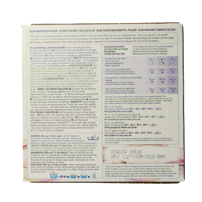 Detersivo in Polvere per Colori 1170 Grammi