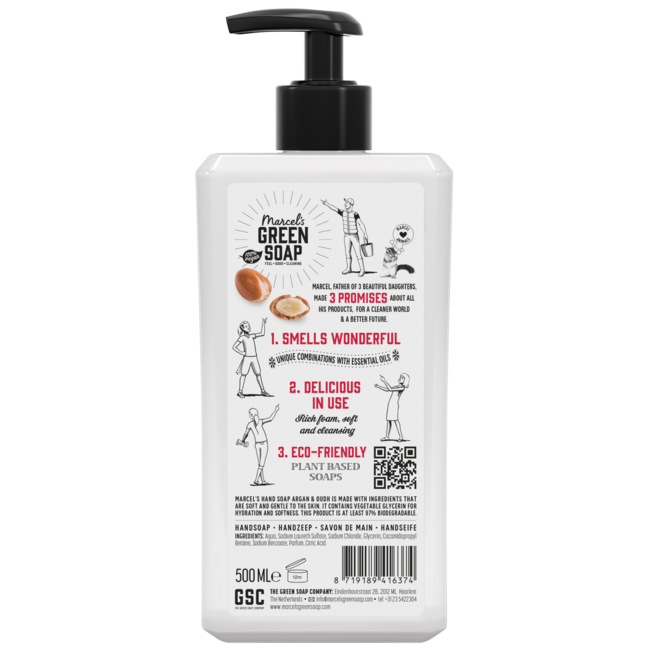 Sapone mani argan e oudh 500 Millilitri