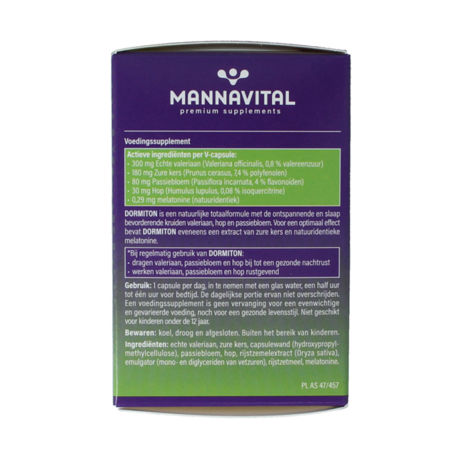 Mannavital Dormiton 60 Cápsulas vegetarianas
