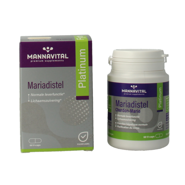 Mannavital Mariadistel platinum 60 Cápsulas vegetarianas