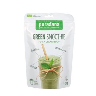 Purasana Purasana Green smoothie shake vegan organic 150 Gram