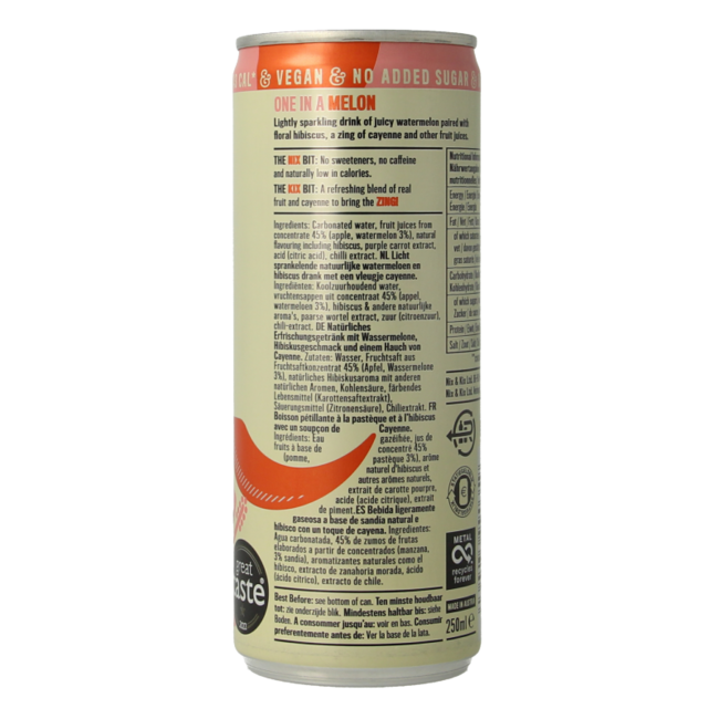 Nix & Kix Sandía e Hibisco lata 250 mililitros