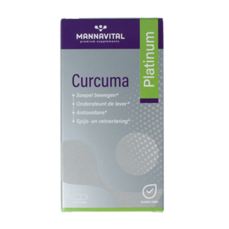 Mannavital Mannavital Curcuma platinum 180,00 cápsulas vegetales