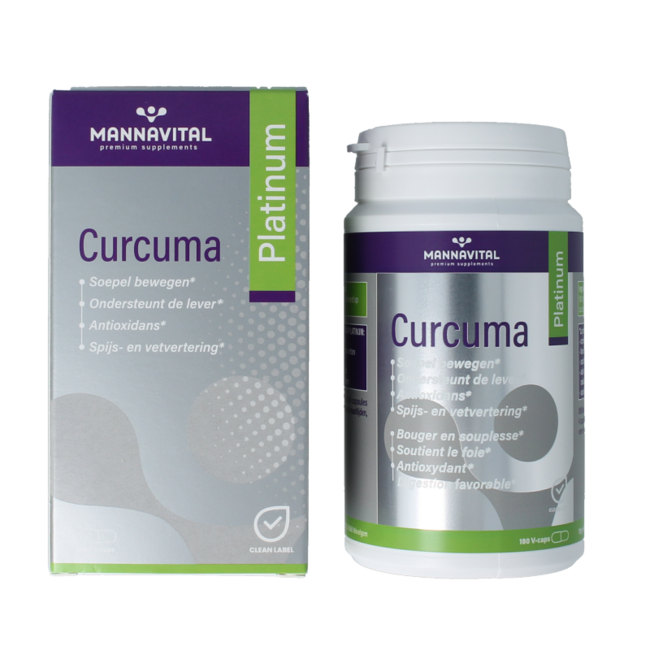 Mannavital Curcuma Platinum 180 Vegetarian Capsules