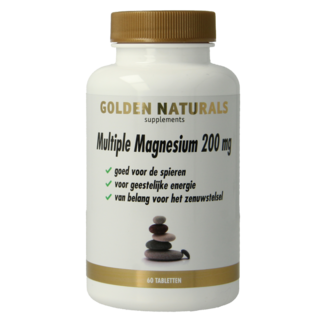Golden Naturals Magnesio Múltiple 200 mg 60 comprimidos