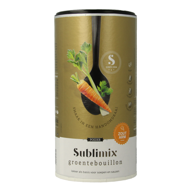 Sublimix Caldo de verduras bajo en sal sin gluten 260 gramos