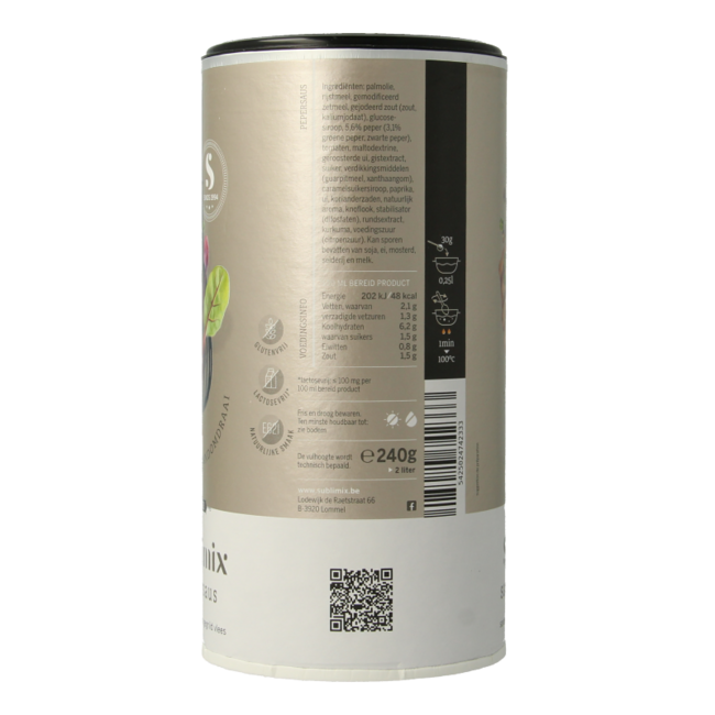 Salsa de pimienta Sublimix sin gluten 240 gramos