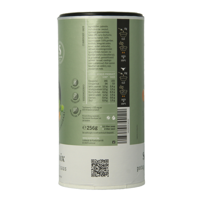 Currysoep glutenvrij 256 Gram