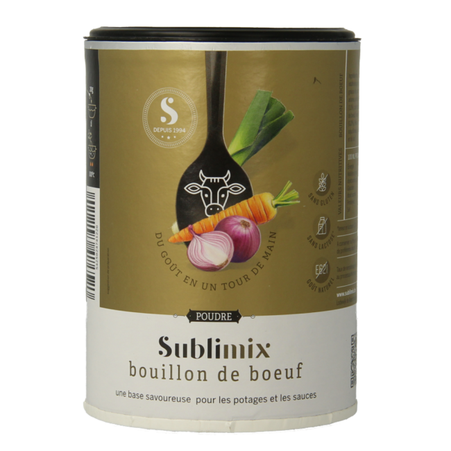 Caldo de carne de vacuno Sublimix sin gluten 220 gramos