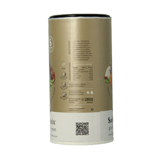 Salsa gourmet sin gluten Sublimix 280 gramos