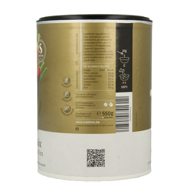 Sublimix Chicken Bouillon gluten-free 550 Gram