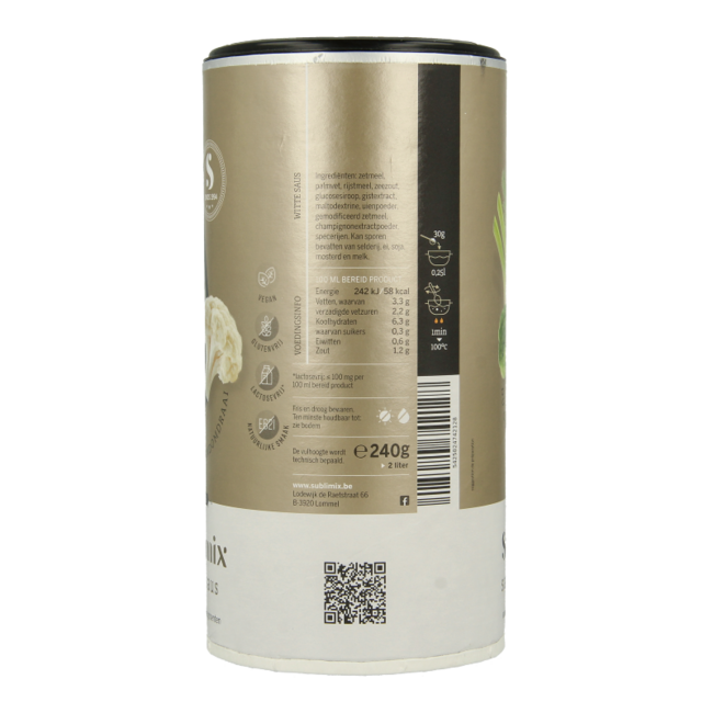 Sublimix Biały sos bezglutenowy 240 Gram
