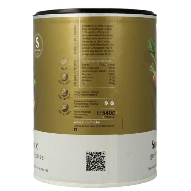 Sublimix Caldo de verduras sin gluten 540 gramos