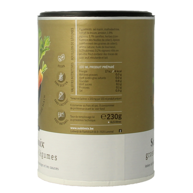 Vegetable bouillon gluten-free 230 Gram