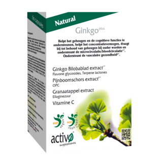 Activo Ginkgo plus 60 Cápsulas vegetarianas