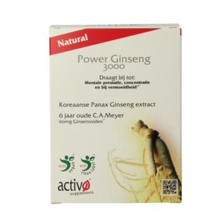 Activo Power ginseng 3000 60 Cápsulas vegetarianas