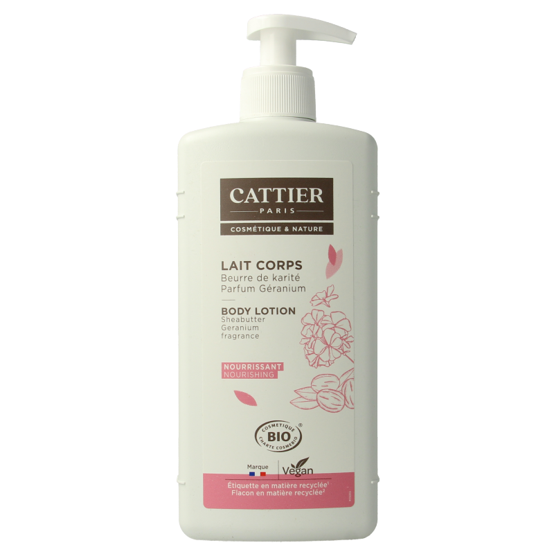 Cattier Leche corporal manteca de karité/geranio 500 mililitros