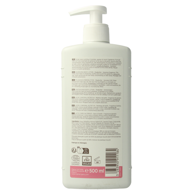 Cattier Körpermilch Sheabutter/Geranie 500 Milliliter