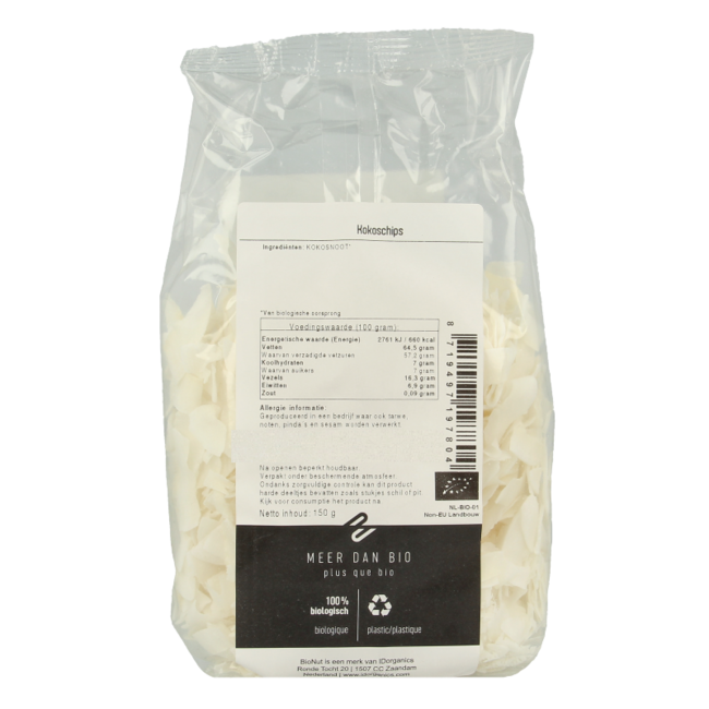 Bionut Chips de coco crudas bio 150 gramos