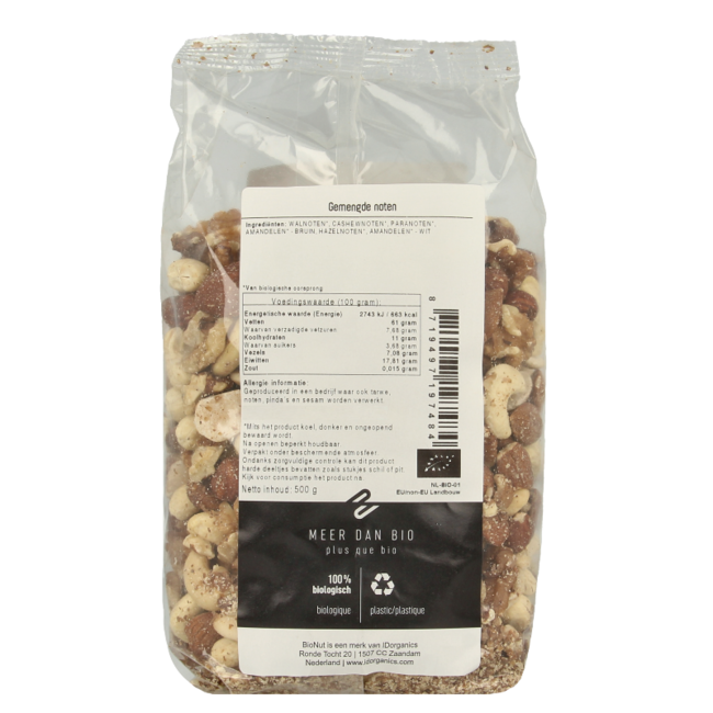 Bionut Frutos secos variados bio 500 gramos