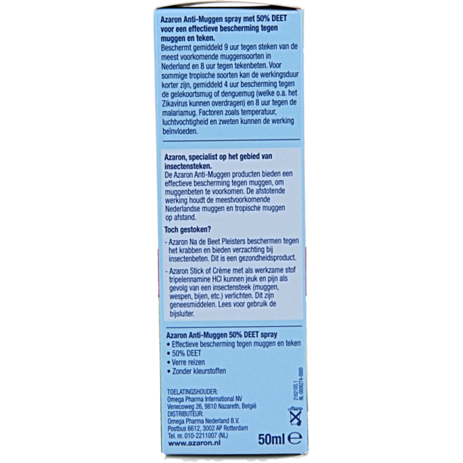 Azaron Anti-mosquito 50% DEET spray 50 Millilitre