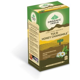 Organic India Té de Tulsi, miel y manzanilla bio, 25 bolsitas