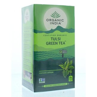 Organic India Tè Verde Biologico Organic India Tulsi, 25 Bustine