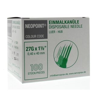 Neopoint Aguja hipodérmica estéril 0,4 x 40 mm 100 unidades