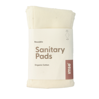 Imsevimse Washable sanitary pads natural night 3 pack